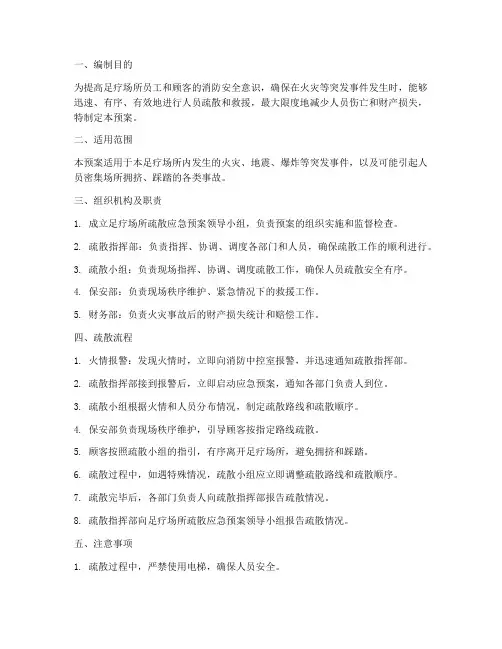 足疗场所疏散应急预案