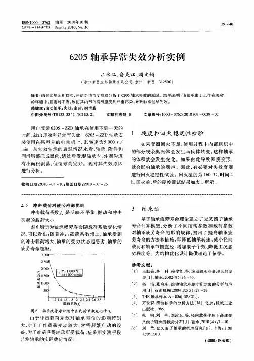 6205轴承异常失效分析实例