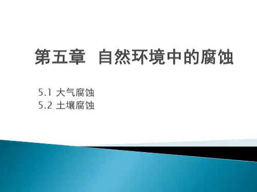 第五章  自然环境中的腐蚀