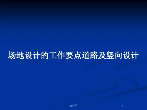 场地设计的工作要点道路及竖向设计PPT教案