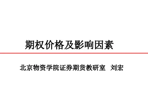 期权基础知识2——期权价格及影响因素.