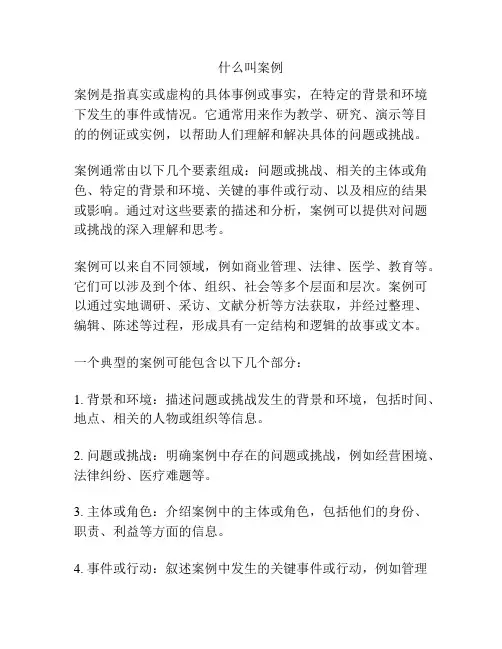 什么叫案例