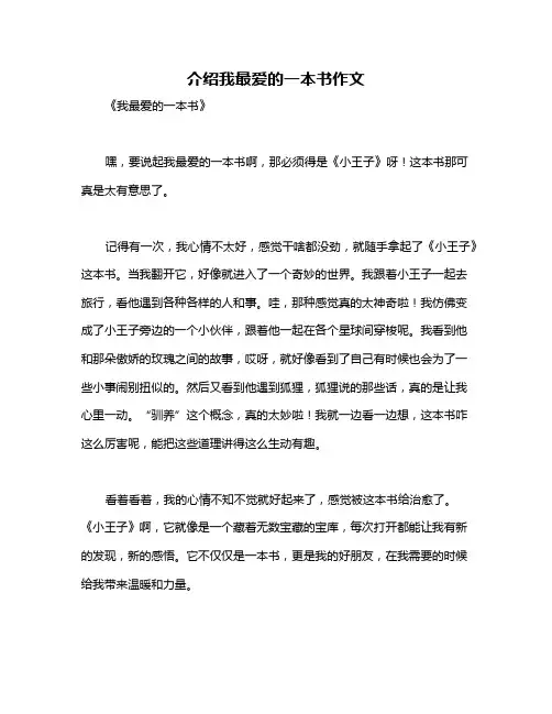 介绍我最爱的一本书作文