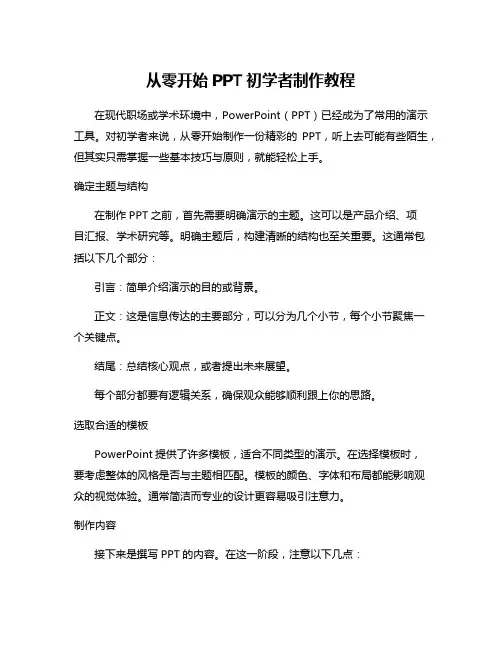 从零开始PPT初学者制作教程