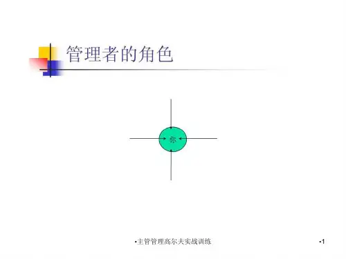 主管管理高尔夫实战训练课件