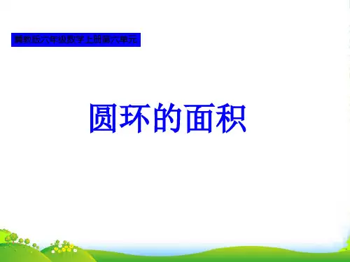 新冀教版六年级数学上册《圆环的面积》优质课课件