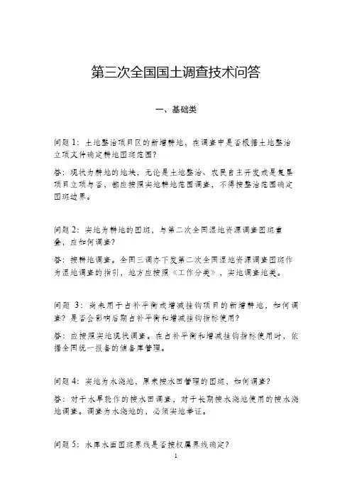 第三次全国国土调查技术问答.doc