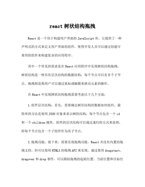 react树状结构拖拽