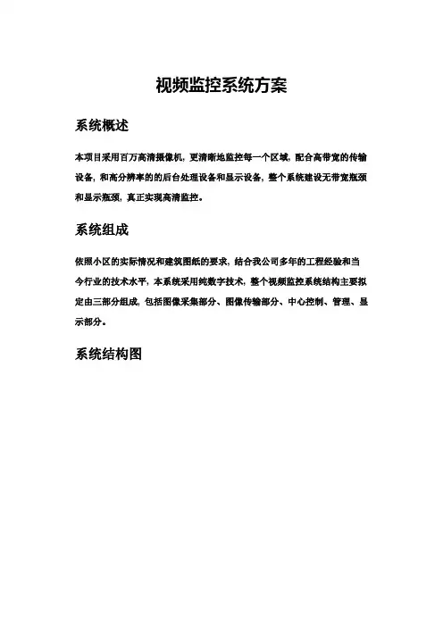 视频监控系统方案