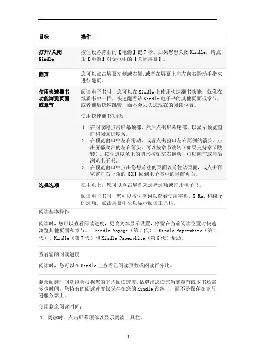 kindle操作手册