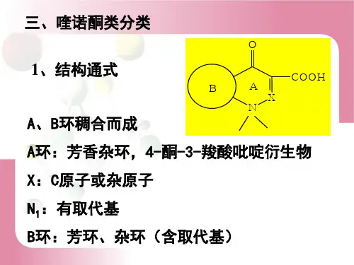 药物化学 喹诺酮类分类