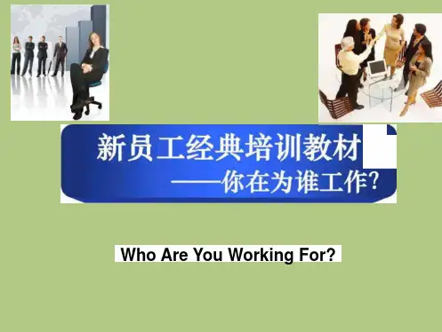 新员工培训教材——你为谁工作？ 预览