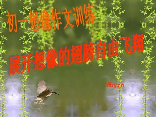 初一想象作文训练：展开想像的翅膀自由飞翔PPT课件