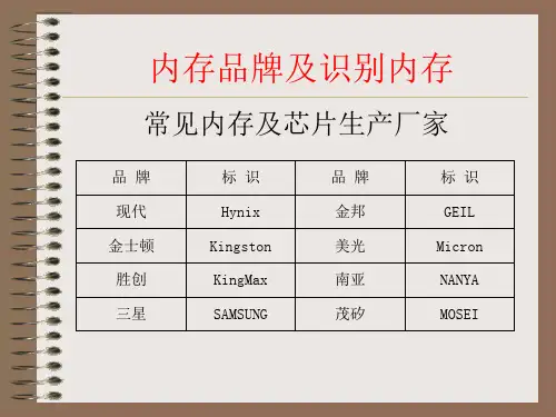 内存品牌及识别内存