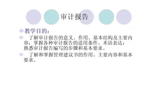 审计学课件-审计报告