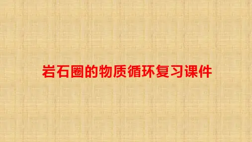 【课件】岩石圈的物质循环+复习课件2022-2023学年人教版(2019)高中地理选择性必修一