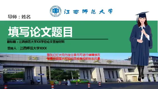 江西师范大学本科毕业论文答辩ppt模板动态可编辑模板