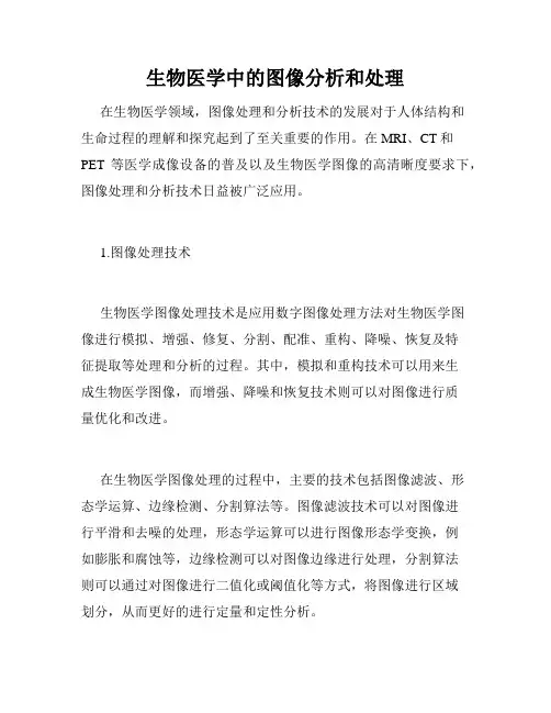 生物医学中的图像分析和处理