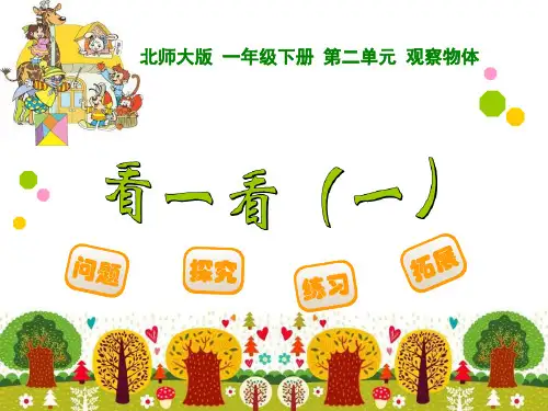 最新北师大版一年级数学下册《看一看(一)》精品课件ppt