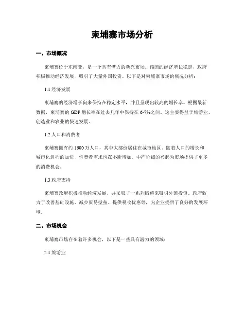 柬埔寨市场分析