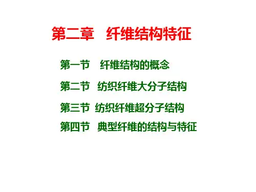 第2章 纤维结构特征