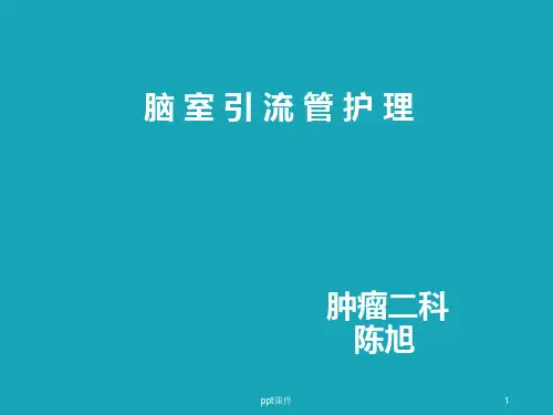 脑 室 引 流 管 护 理  ppt课件