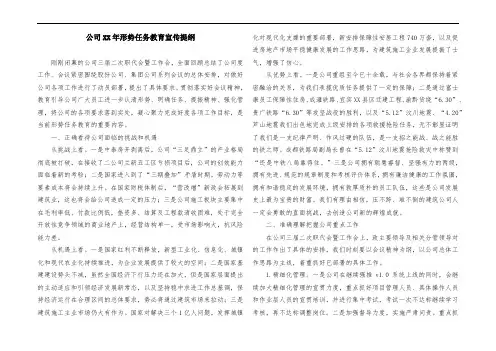 公司##年形势任务教育宣传提纲