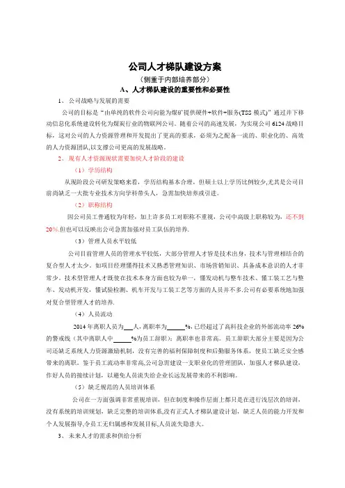 人才梯队建设详细方案