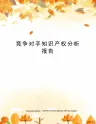 竞争对手知识产权分析报告