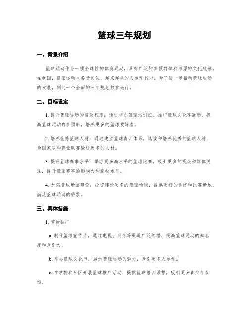 篮球三年规划