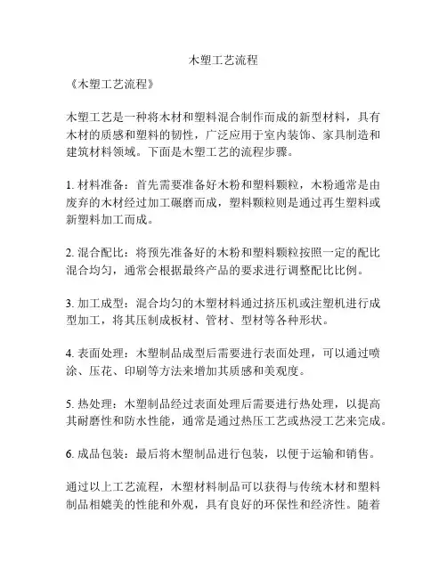 木塑工艺流程