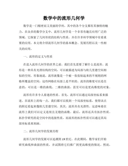 数学中的流形几何学