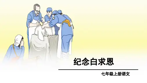 第13课《纪念白求恩》课件+2024-2025学年统编版语文七年级上册