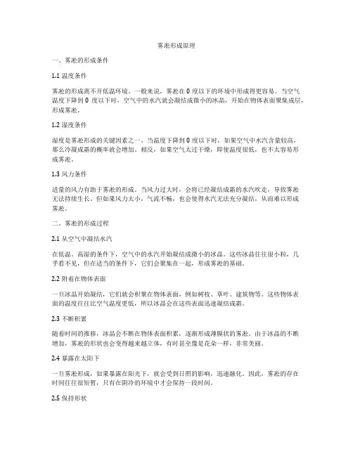 雾凇形成原理