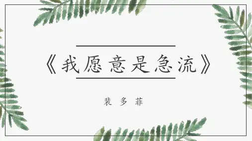 《我愿意是急流》课件21张