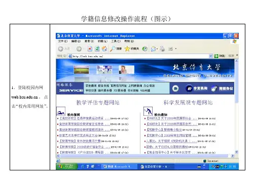 学籍信息修改操作流程图示