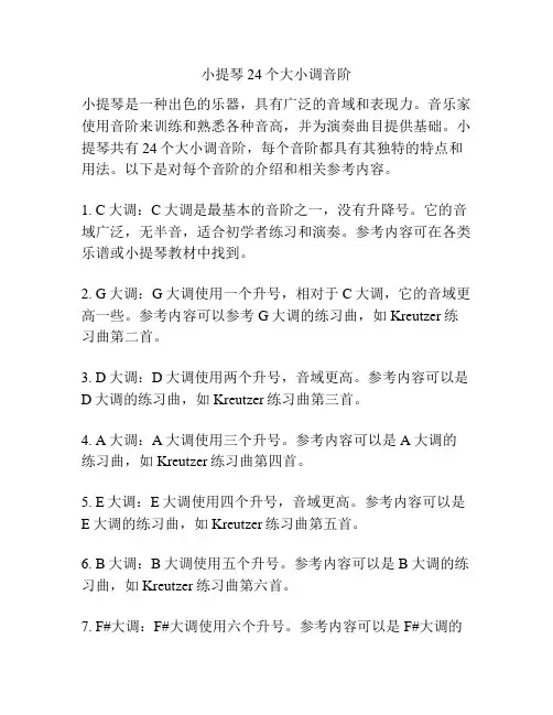 小提琴24个大小调音阶