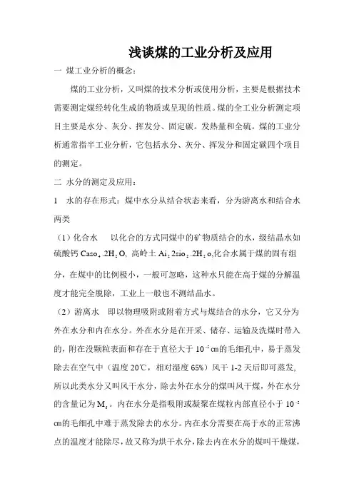 煤的工业分析