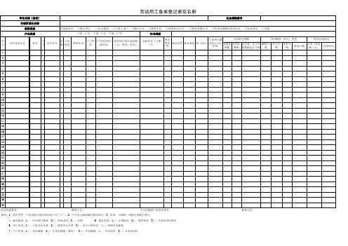 劳动用工备案登记表花名册