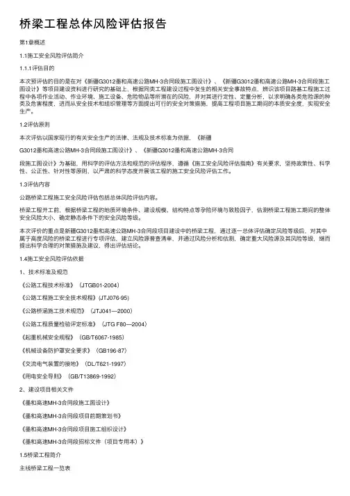 桥梁工程总体风险评估报告
