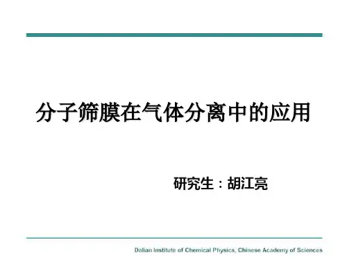 分子筛膜在气体分离中的应用讲解