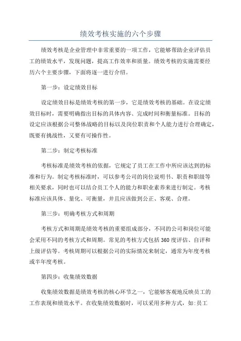 绩效考核实施的六个步骤