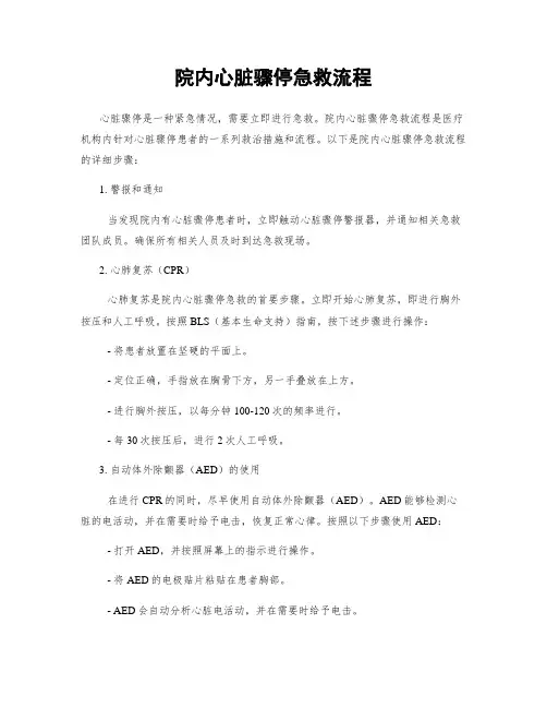 院内心脏骤停急救流程