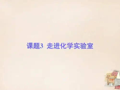 人教版初中化学九年级上册  1.3 走进化学实验室( 33张PPT)(共33张PPT)