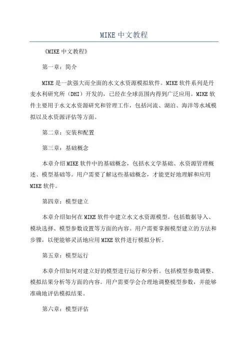 MIKE中文教程