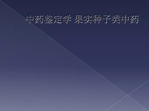 中药鉴定学 果实种子类中药