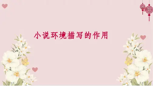 高中语文 小说环境作用课件