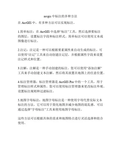 arcgis中标注的多种方法