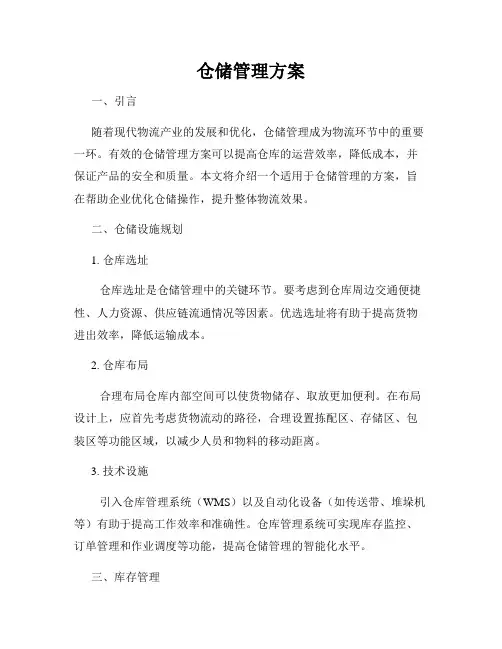 仓储管理方案