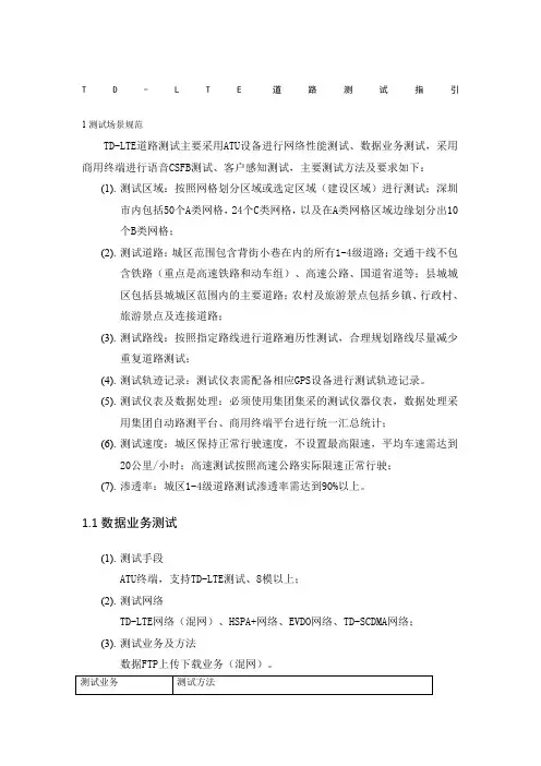 LTE路测覆盖优化指导书V1